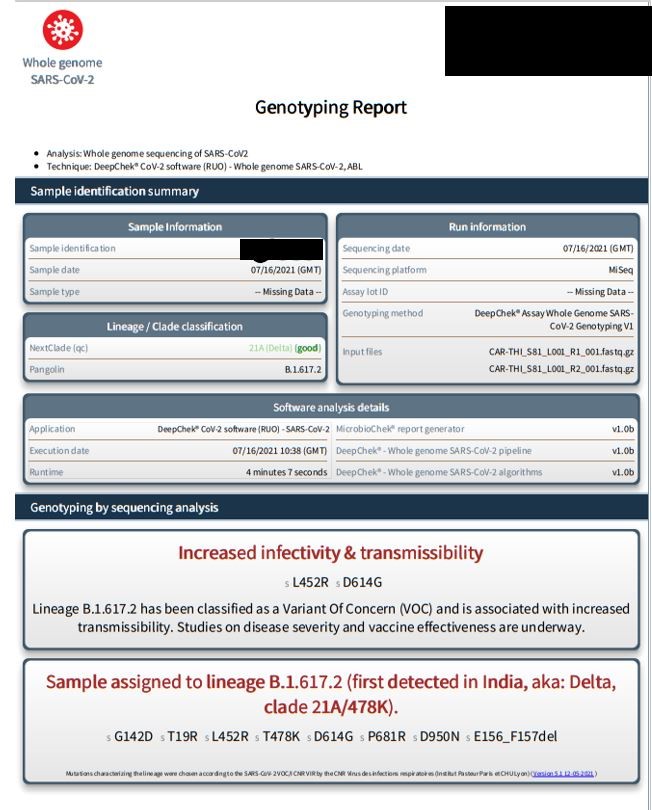SANGER Dizileme için (Viroscore® CE-IVD)